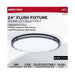 Flush Mount Nuvo 62-1978 Glamour - LED 24 Inch Flush Mount - Black Finish - 27K/3K/35K/4K/5K CCT Selectable Nuvo