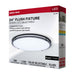 Flush Mount Nuvo 62-1978 Glamour - LED 24 Inch Flush Mount - Black Finish - 27K/3K/35K/4K/5K CCT Selectable Nuvo