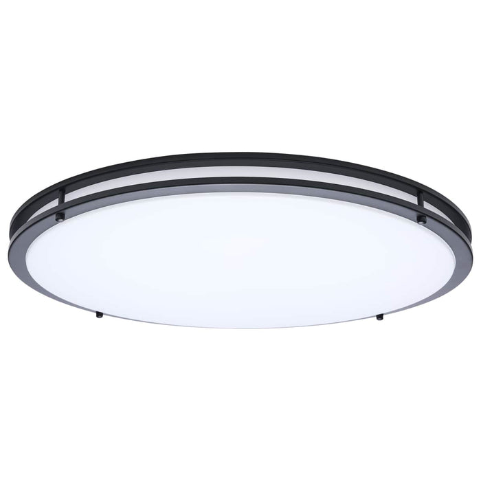 Flush Mount Nuvo 62-1978 Glamour - LED 24 Inch Flush Mount - Black Finish - 27K/3K/35K/4K/5K CCT Selectable Nuvo