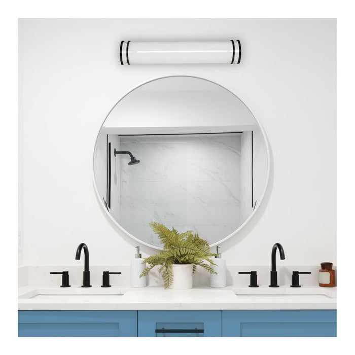 Flush Mount Nuvo 62-1979 Glamour - LED 25 Inch Linear Flush Mount - Black Finish - 27K/3K/35K/4K/5K CCT Selectable Nuvo