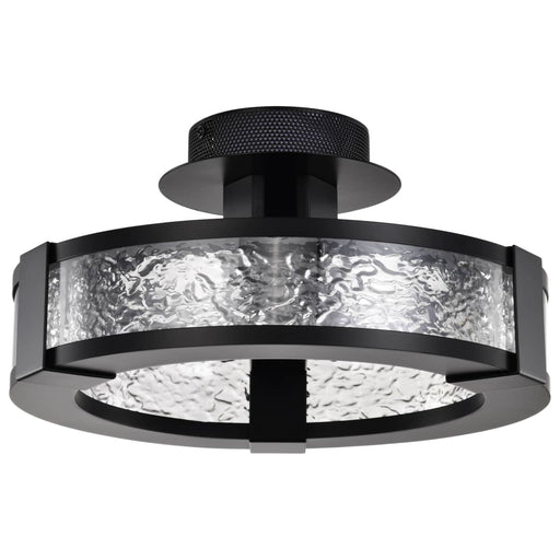 Semi Flush Nuvo 62-2001 Darrow - 13 Inch LED Semi Flush - Matte Black - Acrylic Panels Nuvo