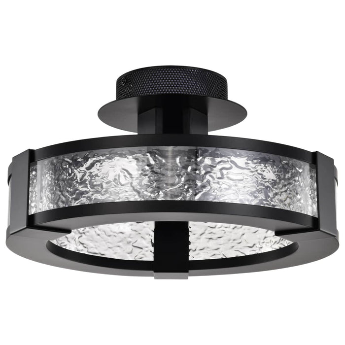 Semi Flush Nuvo 62-2001 Darrow - 13 Inch LED Semi Flush - Matte Black - Acrylic Panels Nuvo