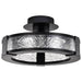 Semi Flush Nuvo 62-2001 Darrow - 13 Inch LED Semi Flush - Matte Black - Acrylic Panels Nuvo