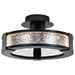 Semi Flush Nuvo 62-2001 Darrow - 13 Inch LED Semi Flush - Matte Black - Acrylic Panels Nuvo