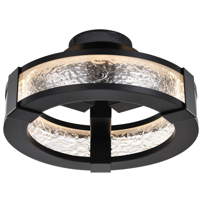 Semi Flush Nuvo 62-2001 Darrow - 13 Inch LED Semi Flush - Matte Black - Acrylic Panels Nuvo