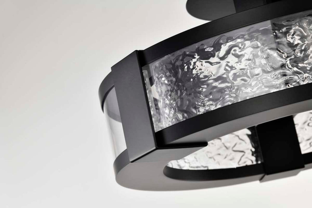 Semi Flush Nuvo 62-2001 Darrow - 13 Inch LED Semi Flush - Matte Black - Acrylic Panels Nuvo
