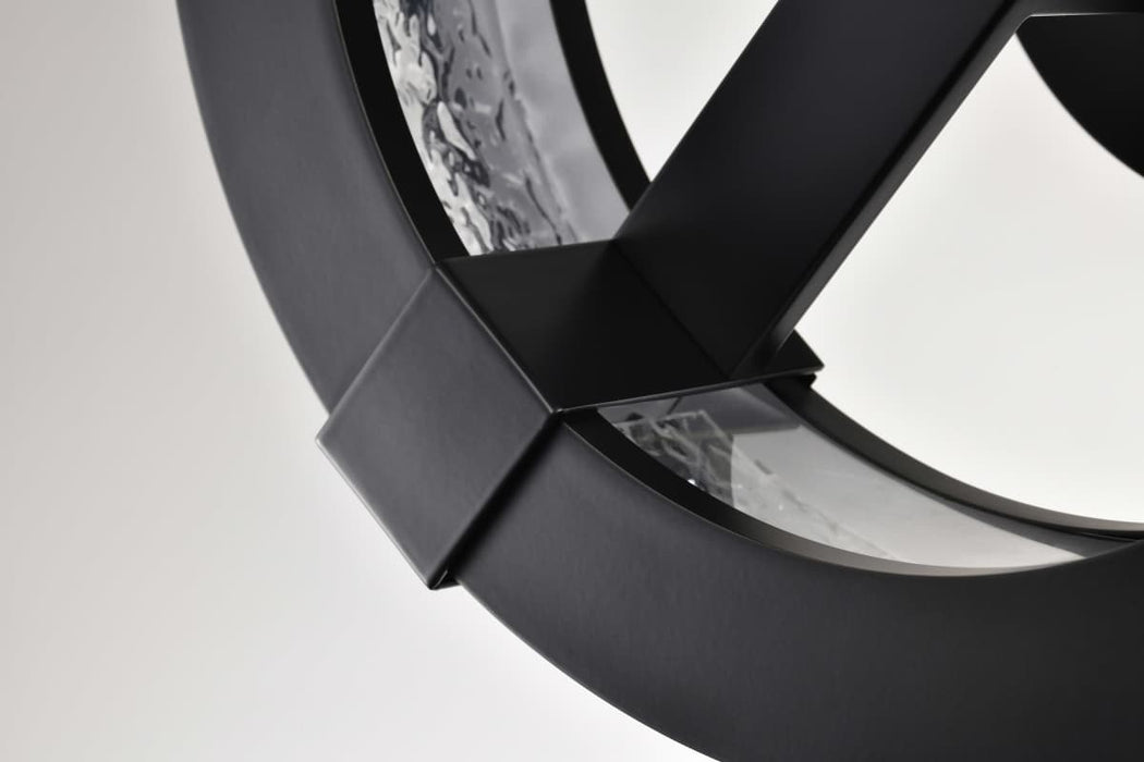 Semi Flush Nuvo 62-2001 Darrow - 13 Inch LED Semi Flush - Matte Black - Acrylic Panels Nuvo