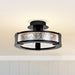 Semi Flush Nuvo 62-2001 Darrow - 13 Inch LED Semi Flush - Matte Black - Acrylic Panels Nuvo