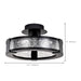 Semi Flush Nuvo 62-2001 Darrow - 13 Inch LED Semi Flush - Matte Black - Acrylic Panels Nuvo