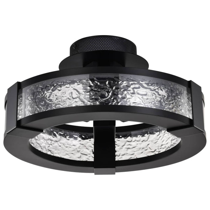 Semi Flush Nuvo 62-2001 Darrow - 13 Inch LED Semi Flush - Matte Black - Acrylic Panels Nuvo