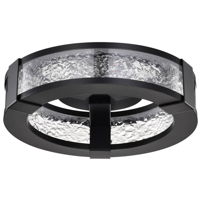 Flush Mount Nuvo 62-2002 Darrow - 13 Inch LED Flush Mount - Matte Black - Acrylic Panels Nuvo
