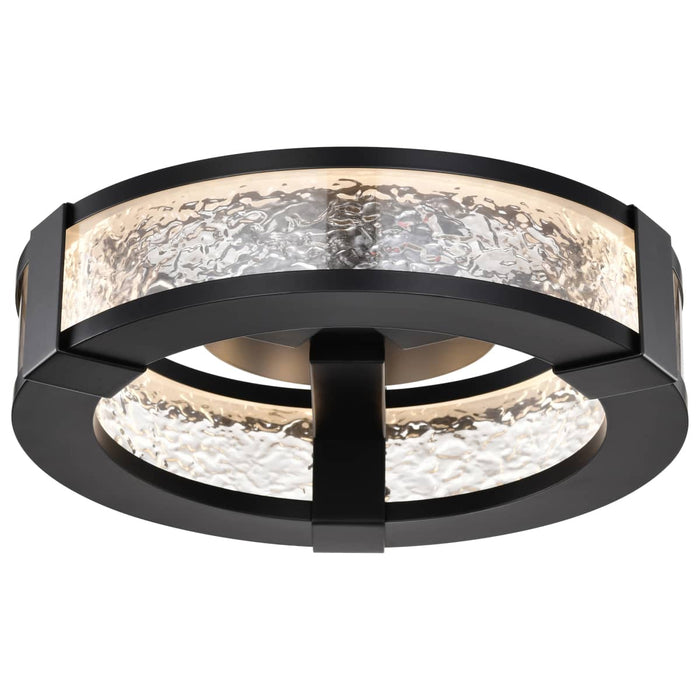 Flush Mount Nuvo 62-2002 Darrow - 13 Inch LED Flush Mount - Matte Black - Acrylic Panels Nuvo