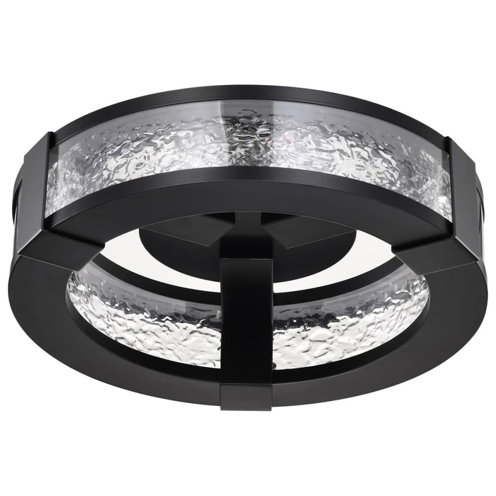 Flush Mount Nuvo 62-2002 Darrow - 13 Inch LED Flush Mount - Matte Black - Acrylic Panels Nuvo