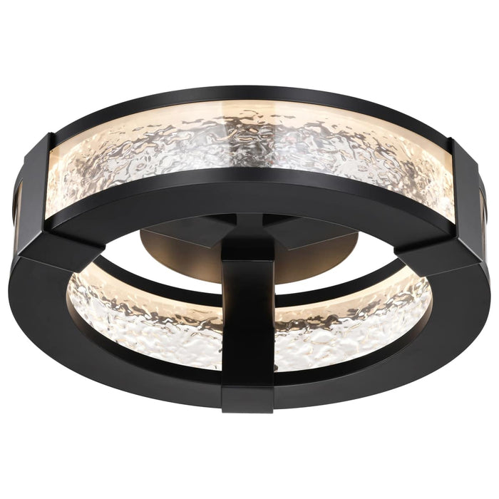 Flush Mount Nuvo 62-2002 Darrow - 13 Inch LED Flush Mount - Matte Black - Acrylic Panels Nuvo