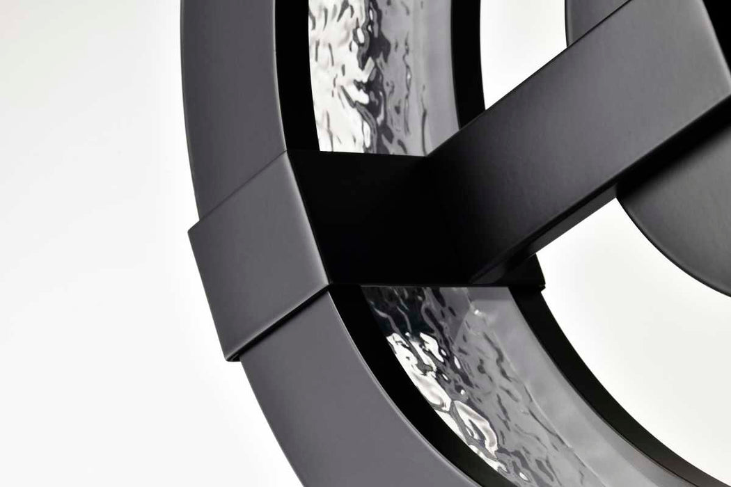 Flush Mount Nuvo 62-2002 Darrow - 13 Inch LED Flush Mount - Matte Black - Acrylic Panels Nuvo