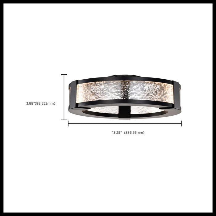 Flush Mount Nuvo 62-2002 Darrow - 13 Inch LED Flush Mount - Matte Black - Acrylic Panels Nuvo