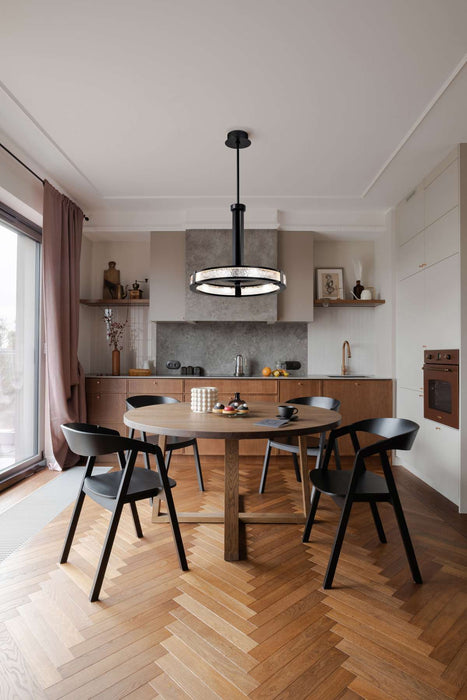 Pendant Nuvo 62-2003 Darrow - 24 Inch LED Pendant - Matte Black - Acrylic Panels Nuvo