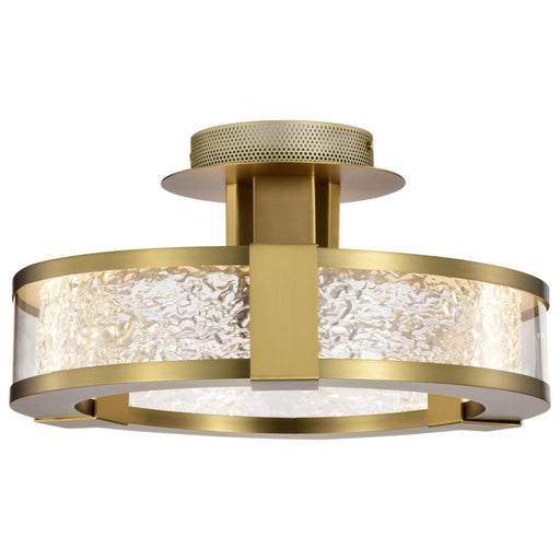 Semi Flush Nuvo 62-2011 Darrow - 13 Inch LED Semi Flush - Vintage Brass - Acrylic Panels Nuvo