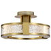 Semi Flush Nuvo 62-2011 Darrow - 13 Inch LED Semi Flush - Vintage Brass - Acrylic Panels Nuvo