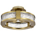 Semi Flush Nuvo 62-2011 Darrow - 13 Inch LED Semi Flush - Vintage Brass - Acrylic Panels Nuvo