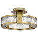 Semi Flush Nuvo 62-2011 Darrow - 13 Inch LED Semi Flush - Vintage Brass - Acrylic Panels Nuvo