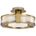Semi Flush Nuvo 62-2011 Darrow - 13 Inch LED Semi Flush - Vintage Brass - Acrylic Panels Nuvo