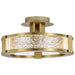 Semi Flush Nuvo 62-2011 Darrow - 13 Inch LED Semi Flush - Vintage Brass - Acrylic Panels Nuvo