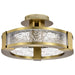 Semi Flush Nuvo 62-2011 Darrow - 13 Inch LED Semi Flush - Vintage Brass - Acrylic Panels Nuvo