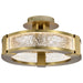 Semi Flush Nuvo 62-2011 Darrow - 13 Inch LED Semi Flush - Vintage Brass - Acrylic Panels Nuvo