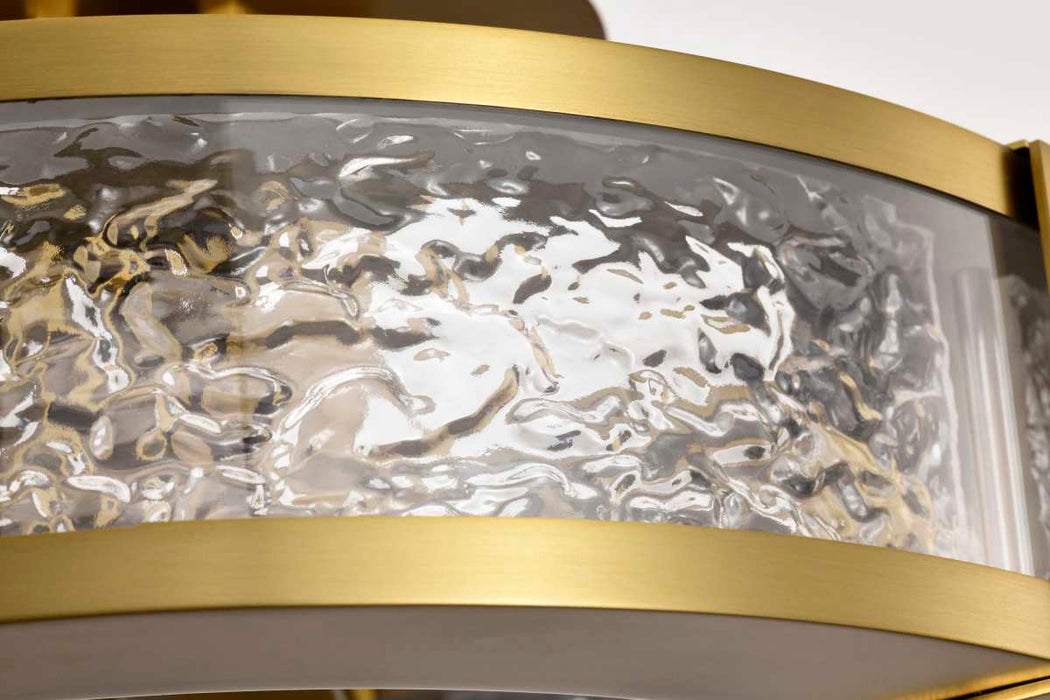 Semi Flush Nuvo 62-2011 Darrow - 13 Inch LED Semi Flush - Vintage Brass - Acrylic Panels Nuvo