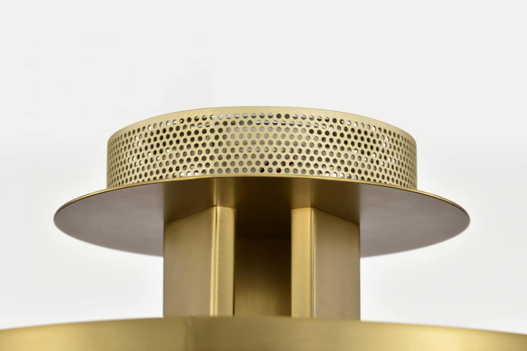 Semi Flush Nuvo 62-2011 Darrow - 13 Inch LED Semi Flush - Vintage Brass - Acrylic Panels Nuvo