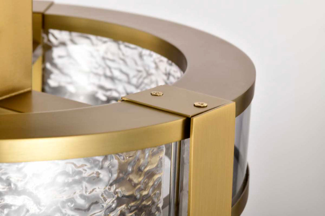Semi Flush Nuvo 62-2011 Darrow - 13 Inch LED Semi Flush - Vintage Brass - Acrylic Panels Nuvo