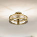 Semi Flush Nuvo 62-2011 Darrow - 13 Inch LED Semi Flush - Vintage Brass - Acrylic Panels Nuvo