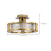 Semi Flush Nuvo 62-2011 Darrow - 13 Inch LED Semi Flush - Vintage Brass - Acrylic Panels Nuvo