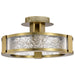 Semi Flush Nuvo 62-2011 Darrow - 13 Inch LED Semi Flush - Vintage Brass - Acrylic Panels Nuvo