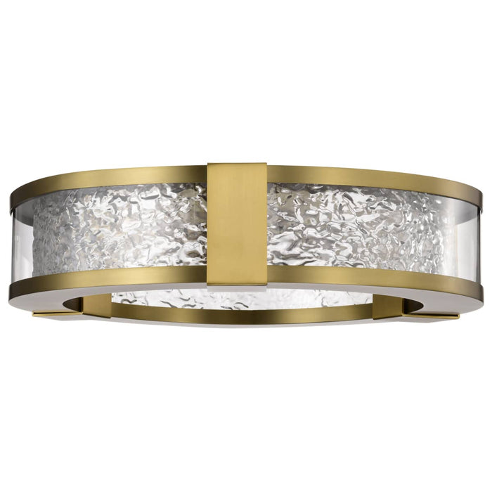 Flush Mount Nuvo 62-2012 Darrow - 13 Inch LED Flush Mount - Vintage Brass - Acrylic Panels Nuvo