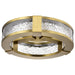 Flush Mount Nuvo 62-2012 Darrow - 13 Inch LED Flush Mount - Vintage Brass - Acrylic Panels Nuvo