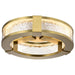 Flush Mount Nuvo 62-2012 Darrow - 13 Inch LED Flush Mount - Vintage Brass - Acrylic Panels Nuvo