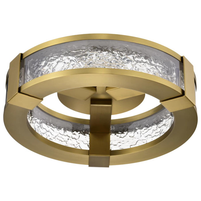 Flush Mount Nuvo 62-2012 Darrow - 13 Inch LED Flush Mount - Vintage Brass - Acrylic Panels Nuvo