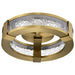 Flush Mount Nuvo 62-2012 Darrow - 13 Inch LED Flush Mount - Vintage Brass - Acrylic Panels Nuvo