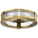 Flush Mount Nuvo 62-2012 Darrow - 13 Inch LED Flush Mount - Vintage Brass - Acrylic Panels Nuvo