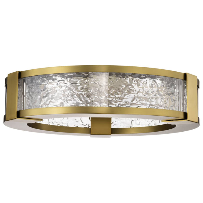 Flush Mount Nuvo 62-2012 Darrow - 13 Inch LED Flush Mount - Vintage Brass - Acrylic Panels Nuvo
