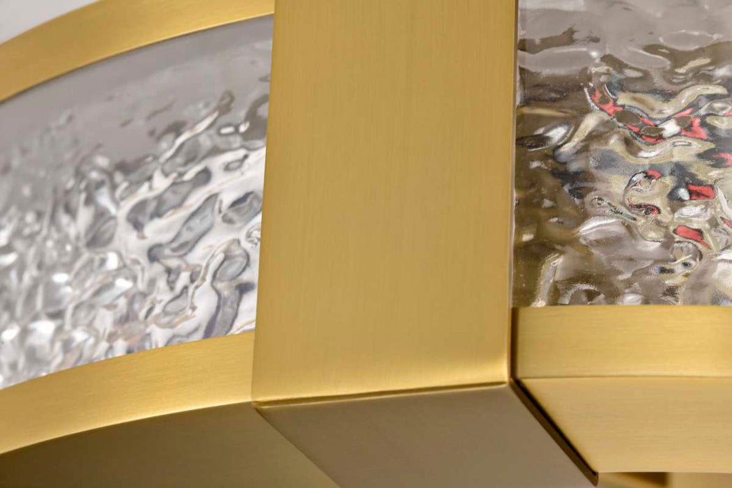 Flush Mount Nuvo 62-2012 Darrow - 13 Inch LED Flush Mount - Vintage Brass - Acrylic Panels Nuvo