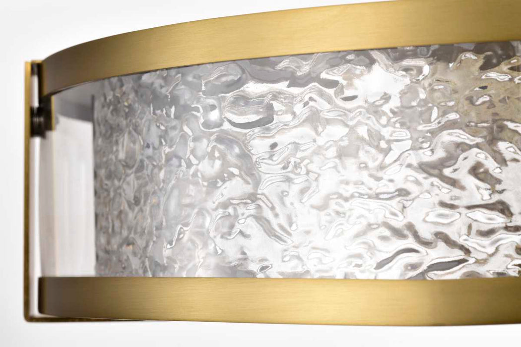 Flush Mount Nuvo 62-2012 Darrow - 13 Inch LED Flush Mount - Vintage Brass - Acrylic Panels Nuvo