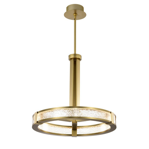 Pendant Nuvo 62-2013 Darrow - 24 Inch LED Pendant - Vintage Brass - Textured Acrylic Panels Nuvo