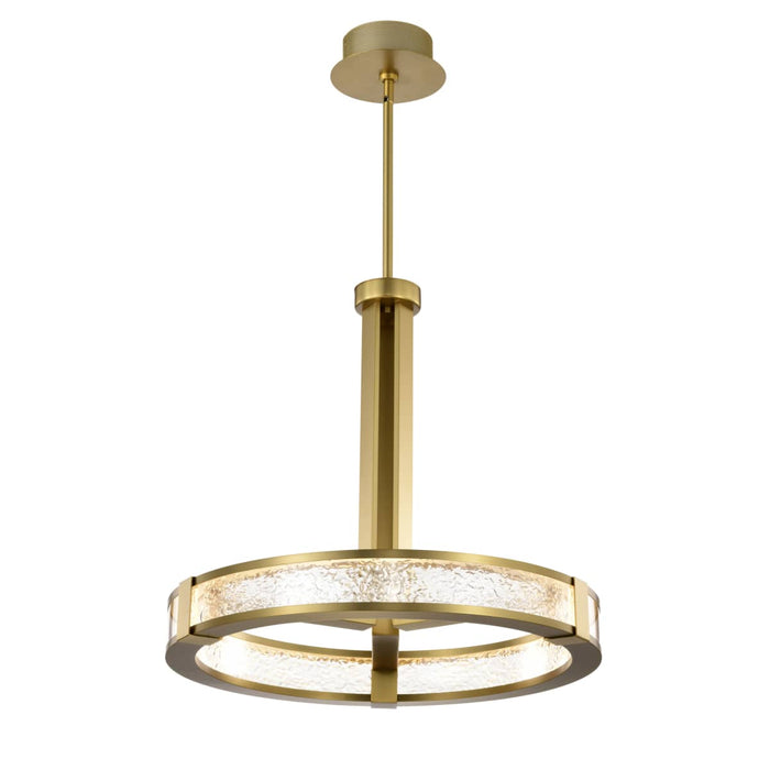 Pendant Nuvo 62-2013 Darrow - 24 Inch LED Pendant - Vintage Brass - Textured Acrylic Panels Nuvo
