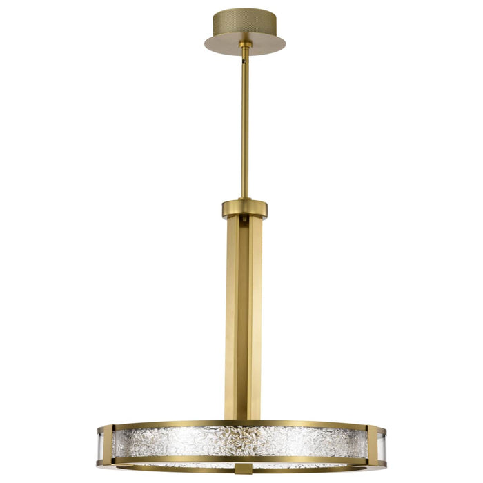 Pendant Nuvo 62-2013 Darrow - 24 Inch LED Pendant - Vintage Brass - Textured Acrylic Panels Nuvo