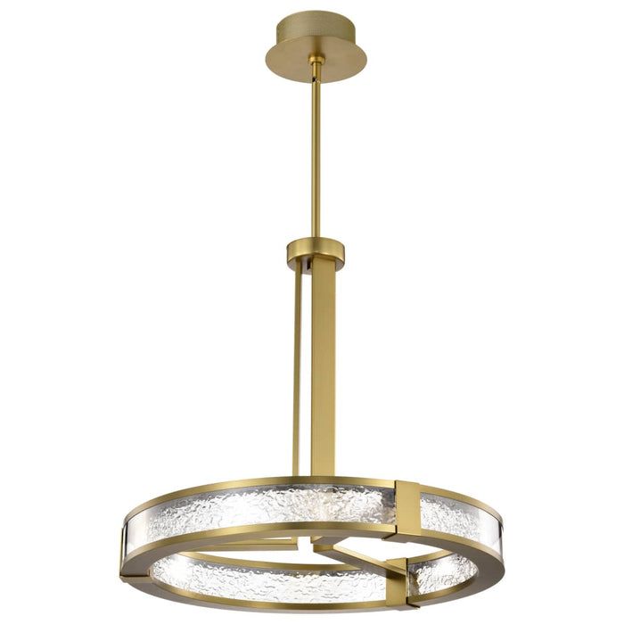 Pendant Nuvo 62-2013 Darrow - 24 Inch LED Pendant - Vintage Brass - Textured Acrylic Panels Nuvo