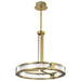 Pendant Nuvo 62-2013 Darrow - 24 Inch LED Pendant - Vintage Brass - Textured Acrylic Panels Nuvo