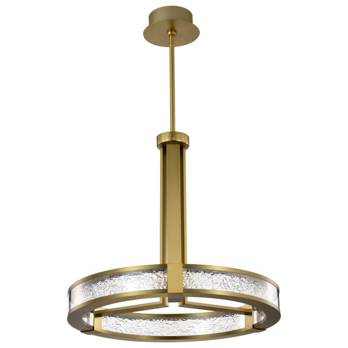 Pendant Nuvo 62-2013 Darrow - 24 Inch LED Pendant - Vintage Brass - Textured Acrylic Panels Nuvo